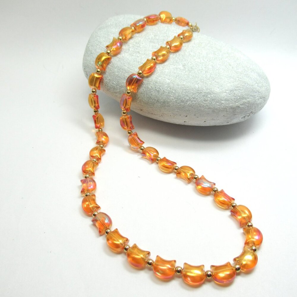 Orange cat Necklace